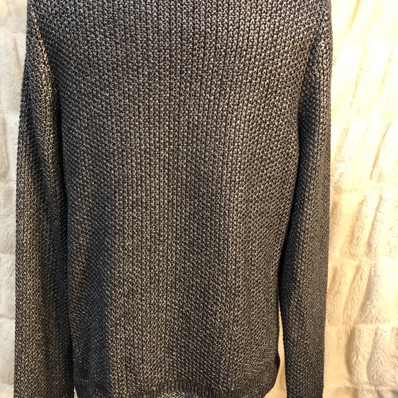 WHBM silver and black metallic sweater size large - Picture 3 of 5